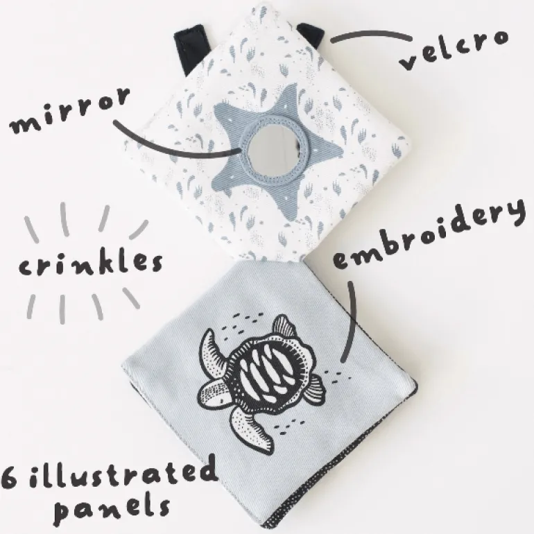 Wee Gallery Crinkle Pages Stroller Toy- Ocean