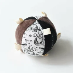 Wee Gallery Taggy Ball w/Rattle: Woodland