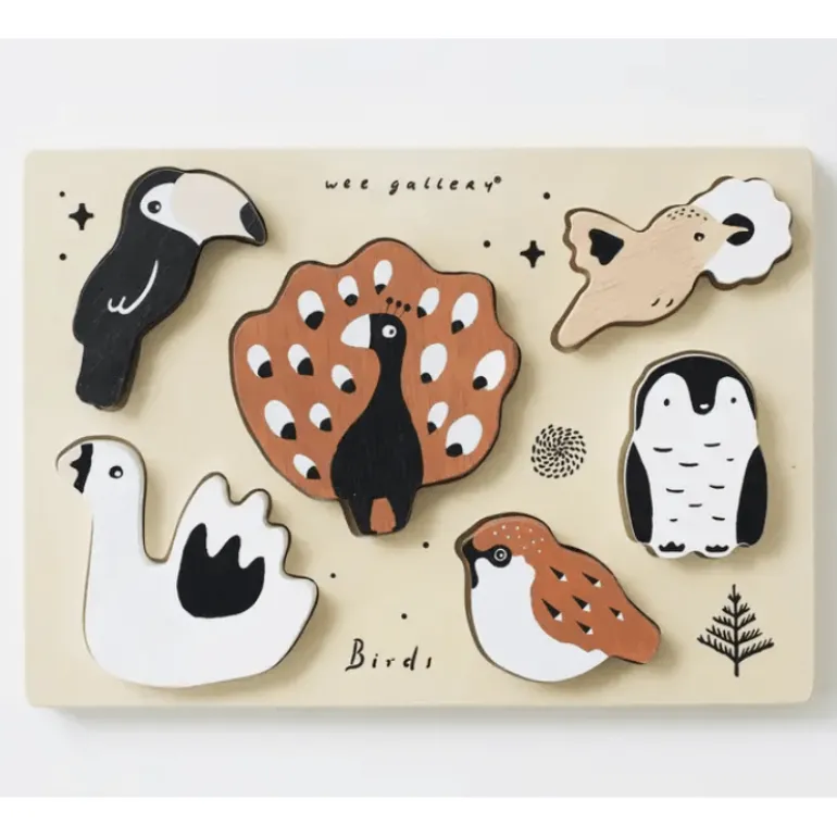 Wee Gallery Wooden Tray Puzzle - Birds