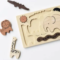 Wee Gallery Wooden Tray Puzzle - Safari Animals 2nd Edition