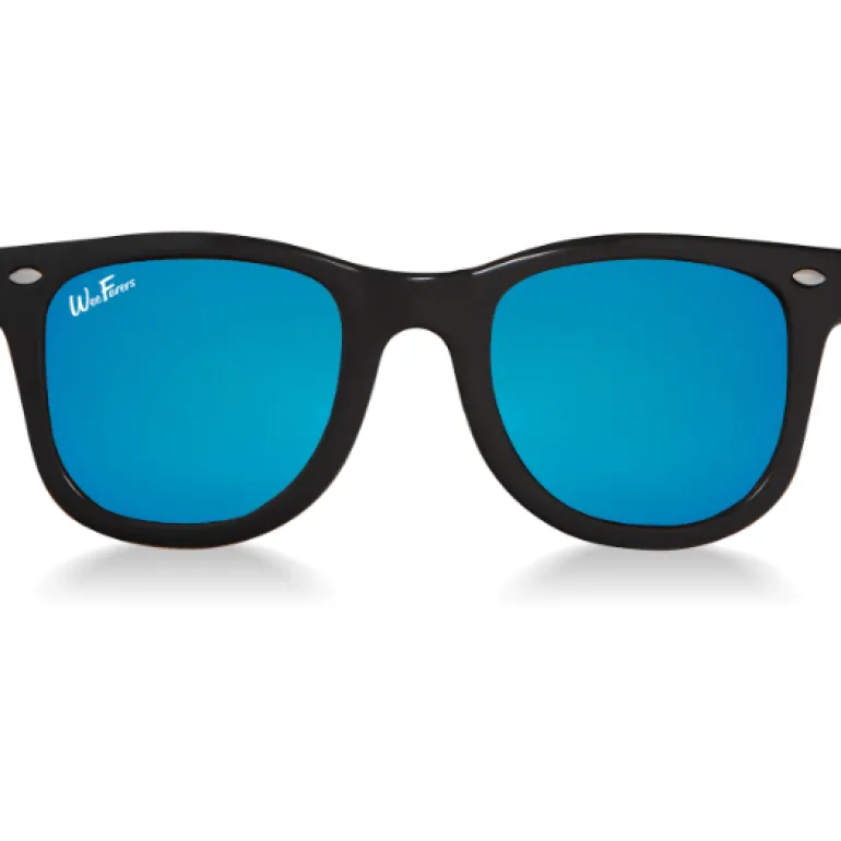 WeeFarers Polarized Sunglasses - Black w/ Ocean Blue