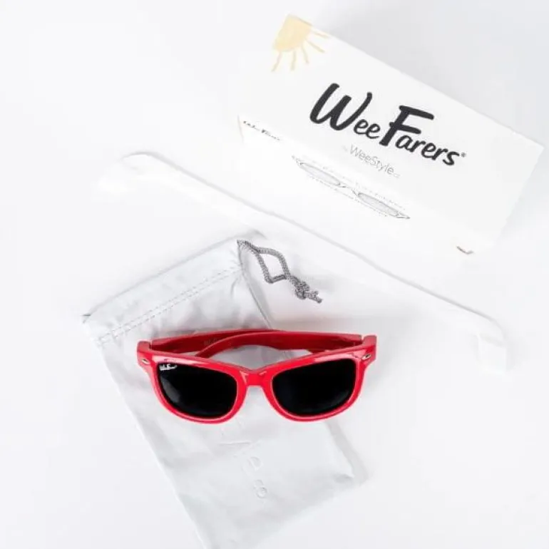 WeeFarers Polarized Sunglasses - Popsicle Red