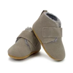 Zutano Leather Furry Lined Baby Shoe